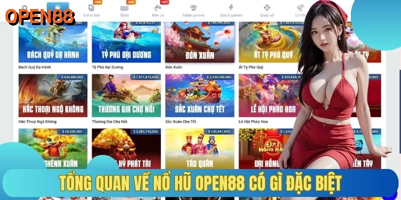 Tổng quan về nổ hũ OPEN88 có gì đặc biệt